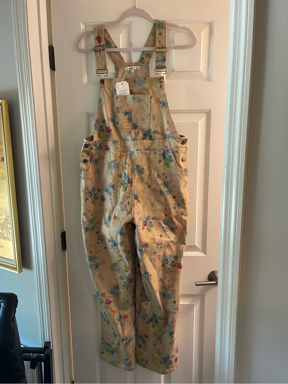 Khacki and floral overalls Sz.S